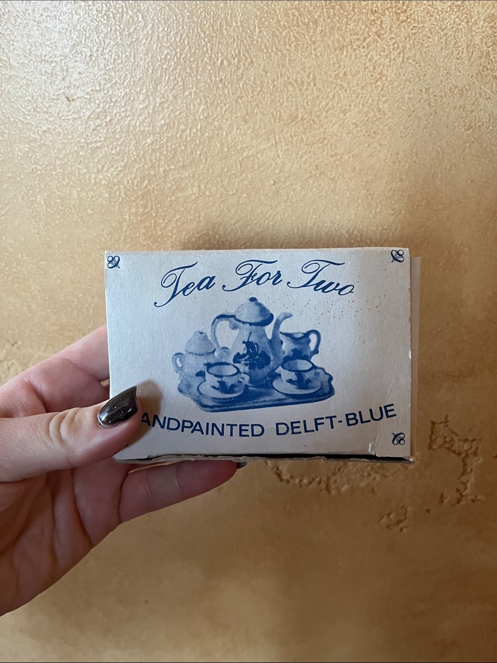Handpainted Tea for Two Mini Tea Set Decoration - Picture 2 of 3